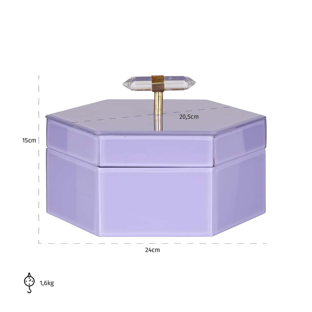 Storage box Jutta big (Purple)