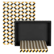 Storage box Frences set of 2 (Black/gold)