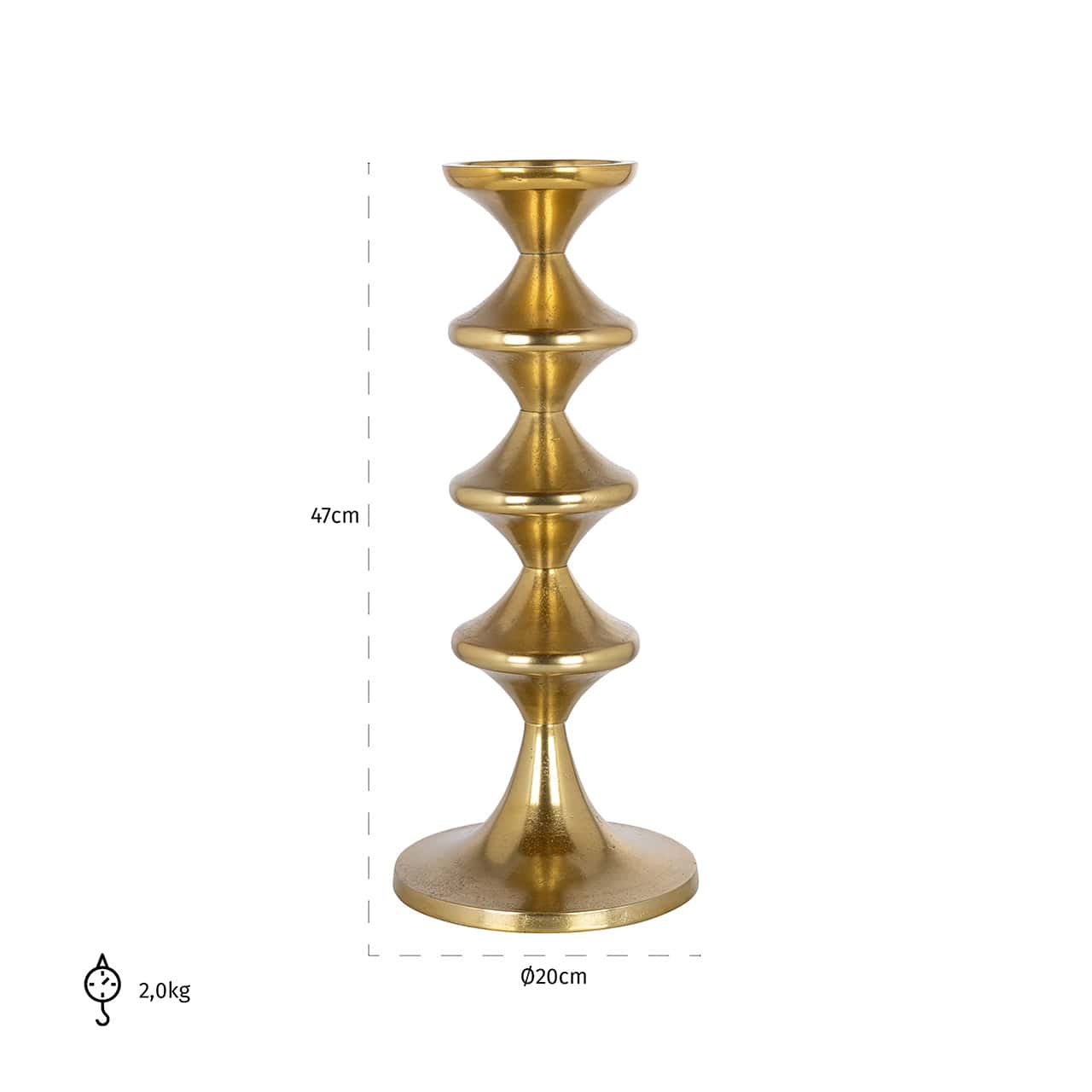 Candelabro Ayden grande (Oro)