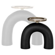 Candelabro Livi pequeño (Negro/dorado)