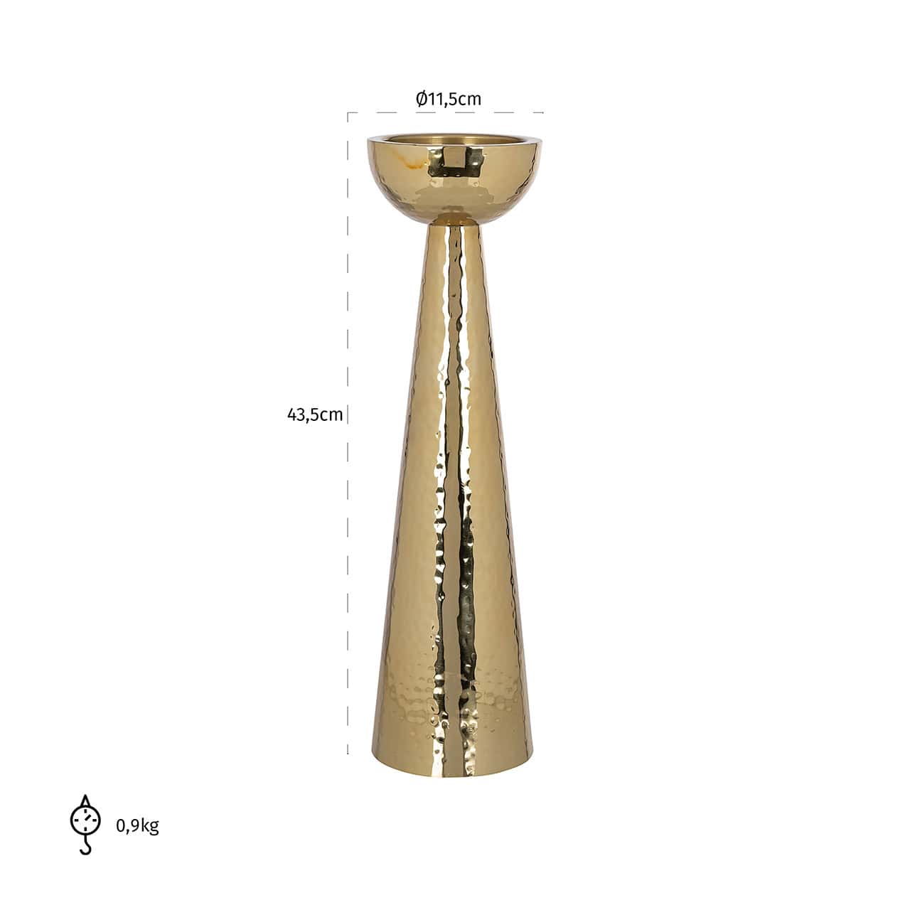 Candelabro Lizz grande (Oro)