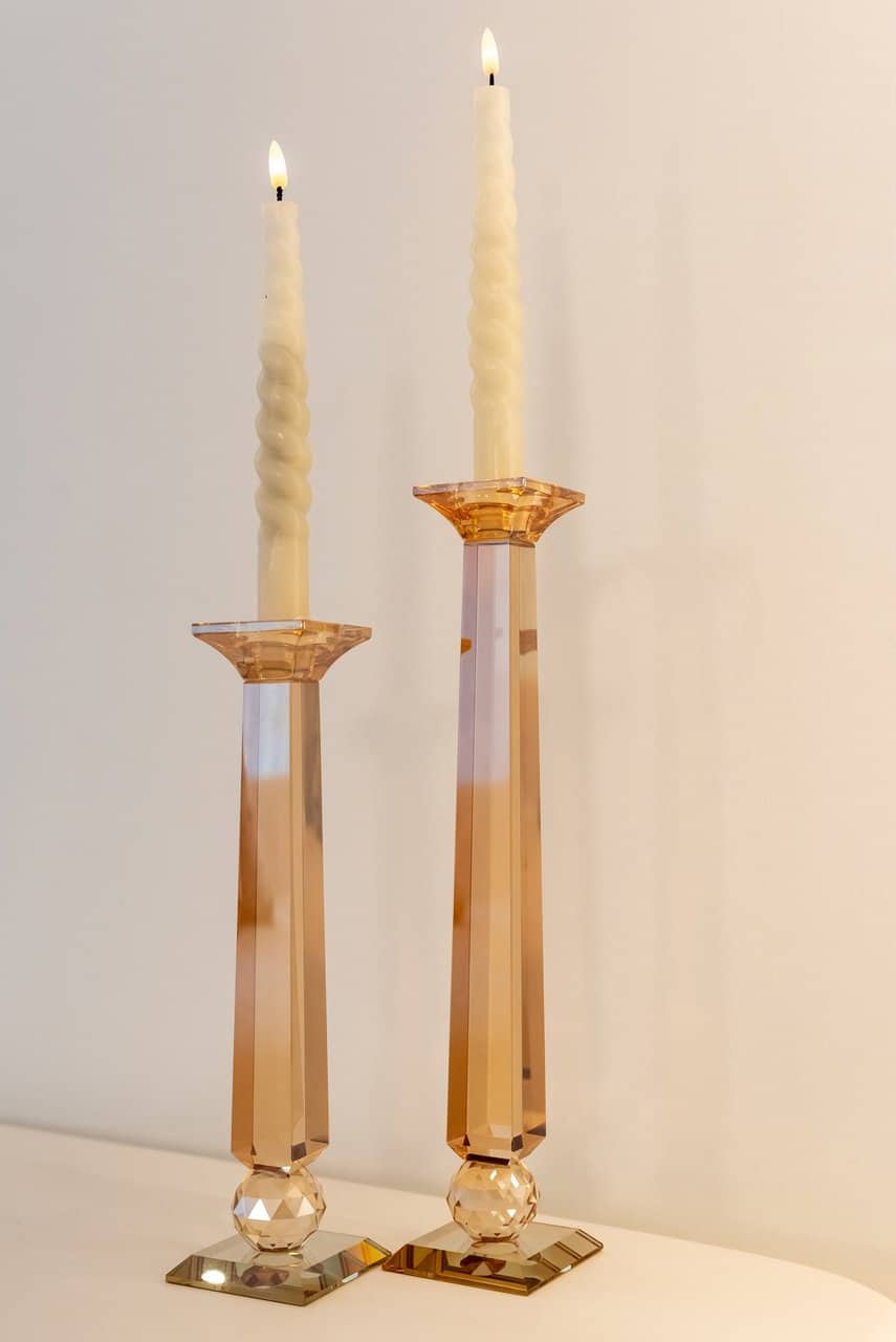 Candelabro Milou pequeño (Ámbar)