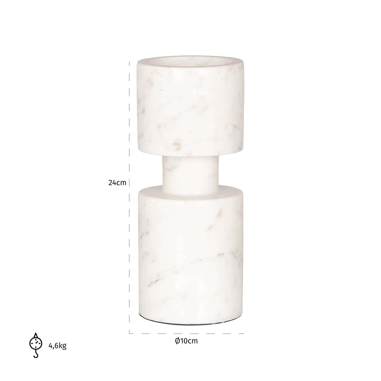 Candle holder Melle big (White)