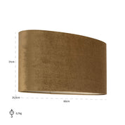 Lampshade Addy gold velvet ovale (Gold)