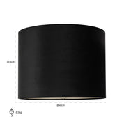 Lampshade Maddy black velvet cilinder 40Ø (Black)