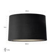 Lampshade Maddy black velvet 30Ø (Black)