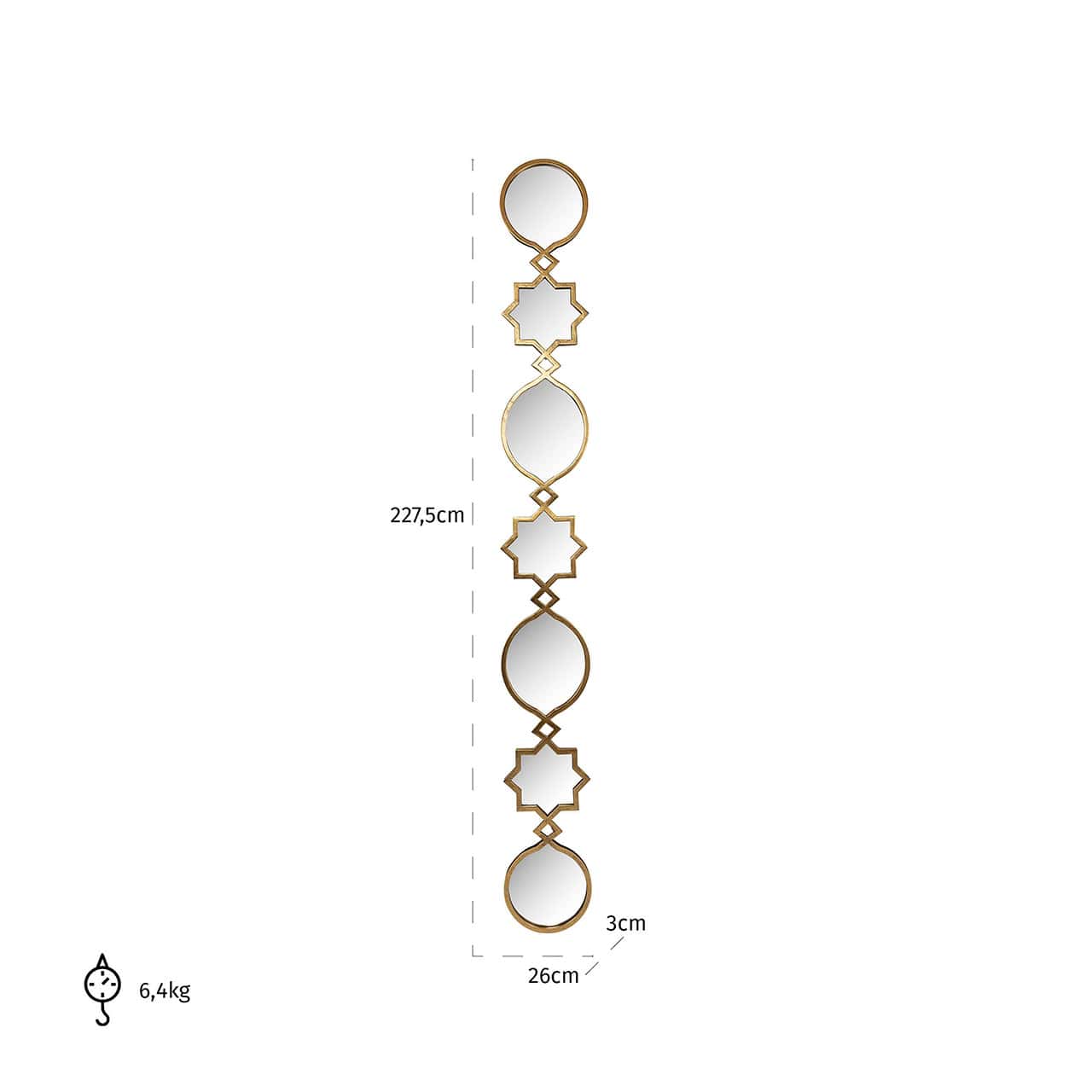 Espejo Babice dorado (Oro)