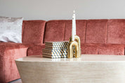 Mesa de centro Fictus 125 imitación travertino (beige)