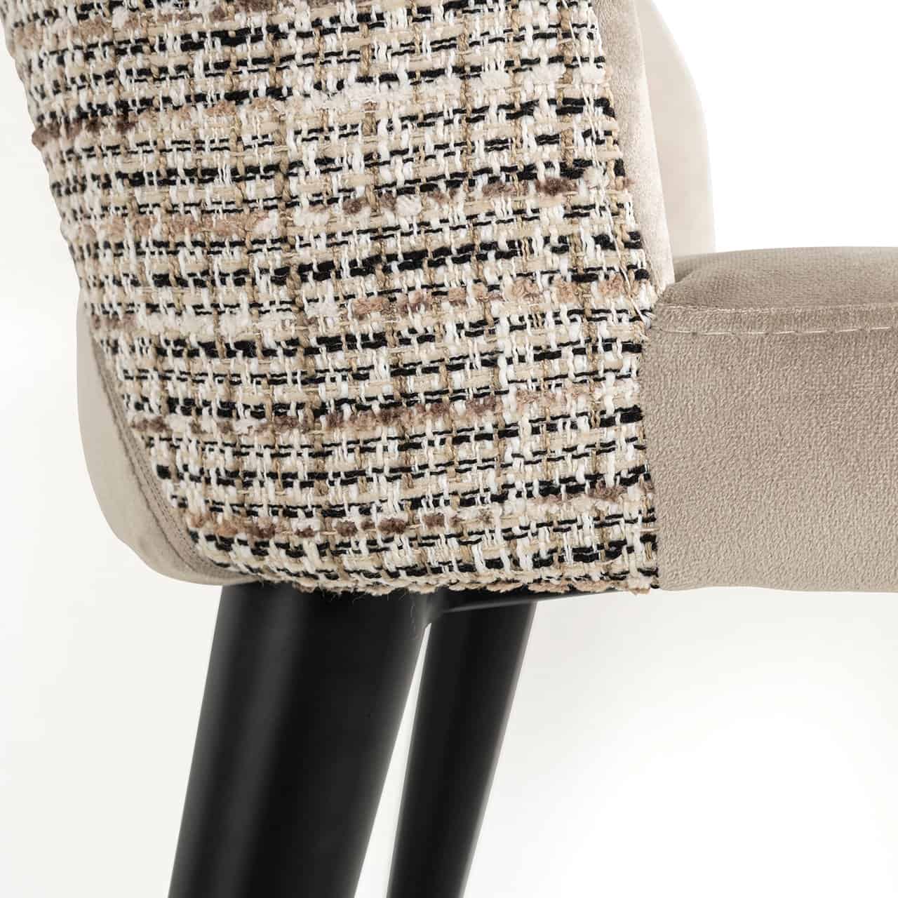 Silla Tabitha trendy natural / cuarzo caqui ignífuga (Be Trendy 01 Nature)