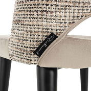 Silla Tabitha trendy natural / cuarzo caqui ignífuga (Be Trendy 01 Nature)
