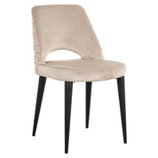 Silla Tabitha terciopelo caqui/rosa trendy (Be trendy 1673 rosa)