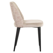 Silla Tabitha terciopelo caqui/rosa trendy (Be trendy 1673 rosa)