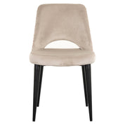Silla Tabitha terciopelo caqui/rosa trendy (Be trendy 1673 rosa)
