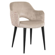 Silla Giovanna terciopelo caqui / rosa trendy (Be trendy 1673 rosa)