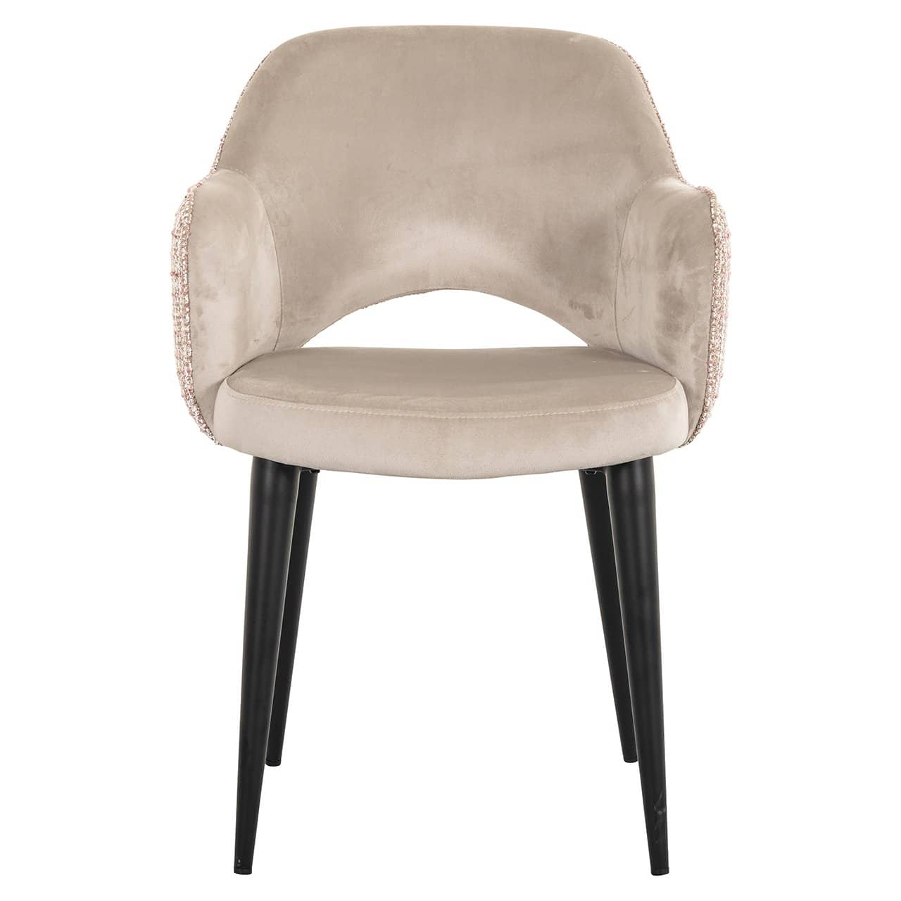 Silla Giovanna terciopelo caqui / rosa trendy (Be trendy 1673 rosa)