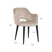 Silla Giovanna terciopelo caqui / rosa trendy (Be trendy 1673 rosa)