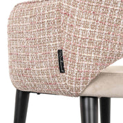 Silla Giovanna terciopelo caqui / rosa trendy (Be trendy 1673 rosa)