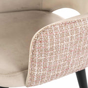 Silla Giovanna terciopelo caqui / rosa trendy (Be trendy 1673 rosa)