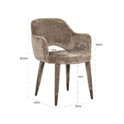 Silla Donnatella de chenilla de piedra ignífuga (Niagara 104 Stone Chenille)
