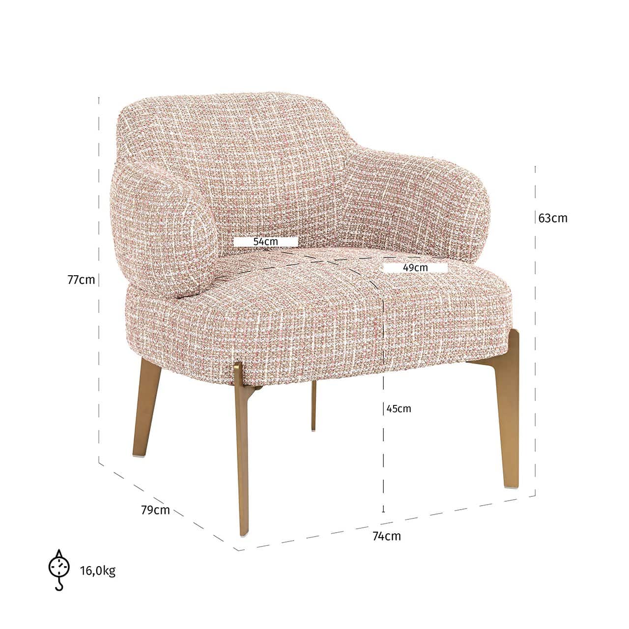 Sillón Venus trendy rosa (Be trendy 1673 rosa)
