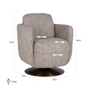 Sillón giratorio Turner beige coco (Beige)
