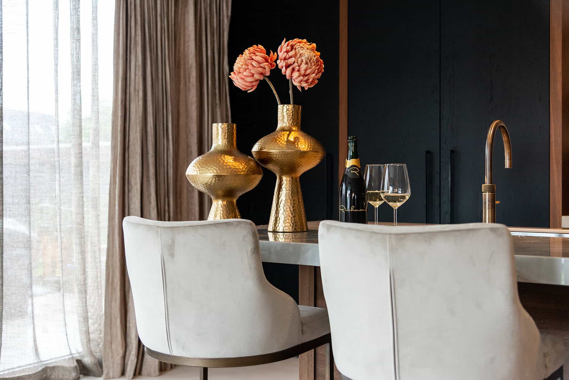 Jarrón Caitlyn pequeño (dorado)