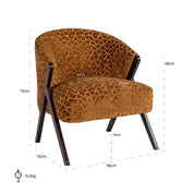 Sillón Mia Triángulo Dorado (Triángulo 2013 Oro Viejo)