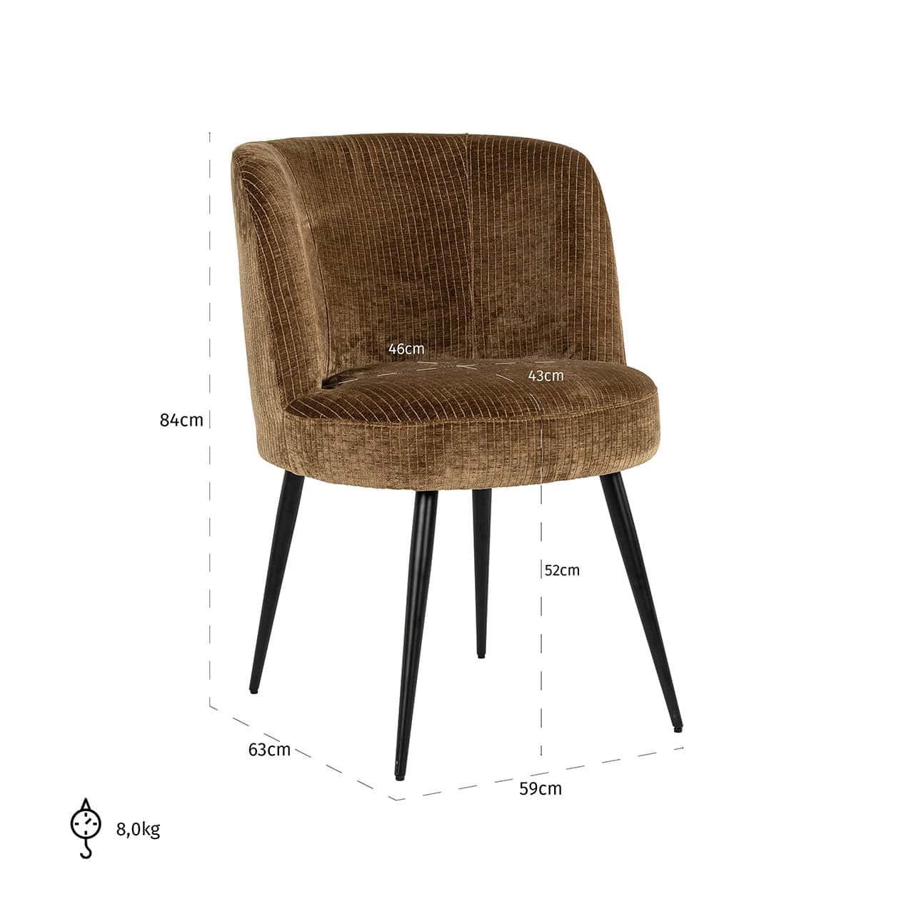 Silla Morton oliva cloe (Cloe 751 Olive)