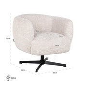 Sillón giratorio Estelle (Be Lovely 11 Crema)