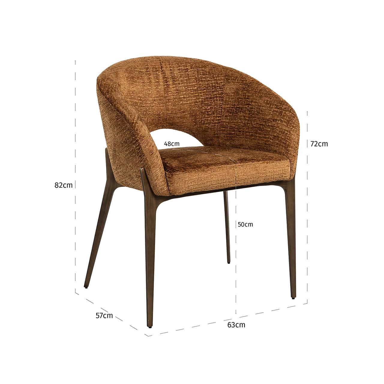 Silla Kenzi coñac fusión (Fusion coñac 28)
