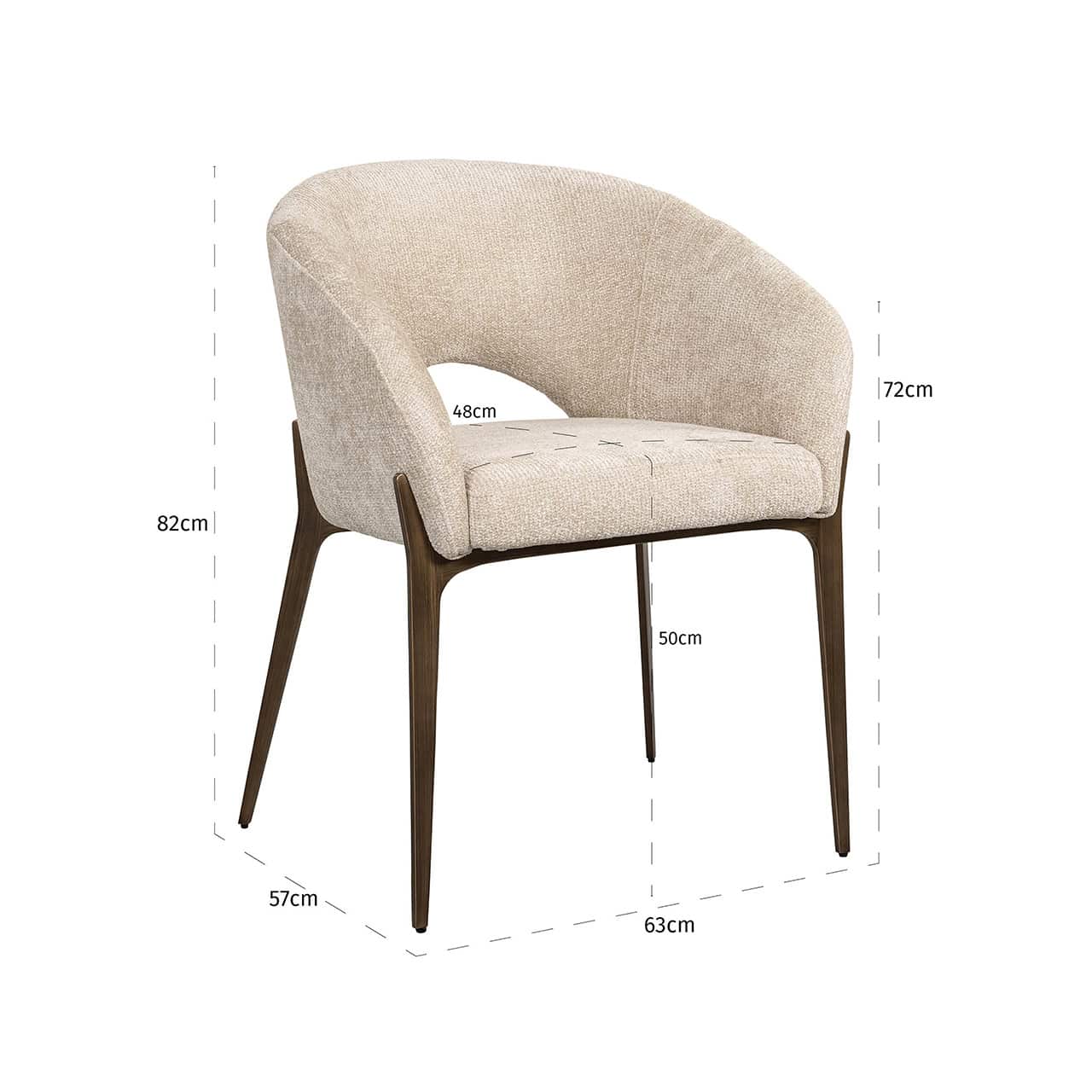 Silla Kenzi crema unicornio (Unicornio 11 crema)