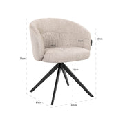 Silla giratoria Olivia natural miami (Miami 01 Natural)