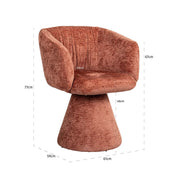 Silla giratoria Madeline Blush Fusion (Fusion 92 Blush)