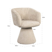 Silla giratoria Madeline crema unicornio (Unicornio 11 crema)