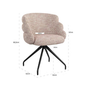 Silla giratoria Kayla trendy rosa (Be trendy 1673 rosa)