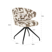 Silla giratoria Milly Moss Graffic (Moss Graffic)