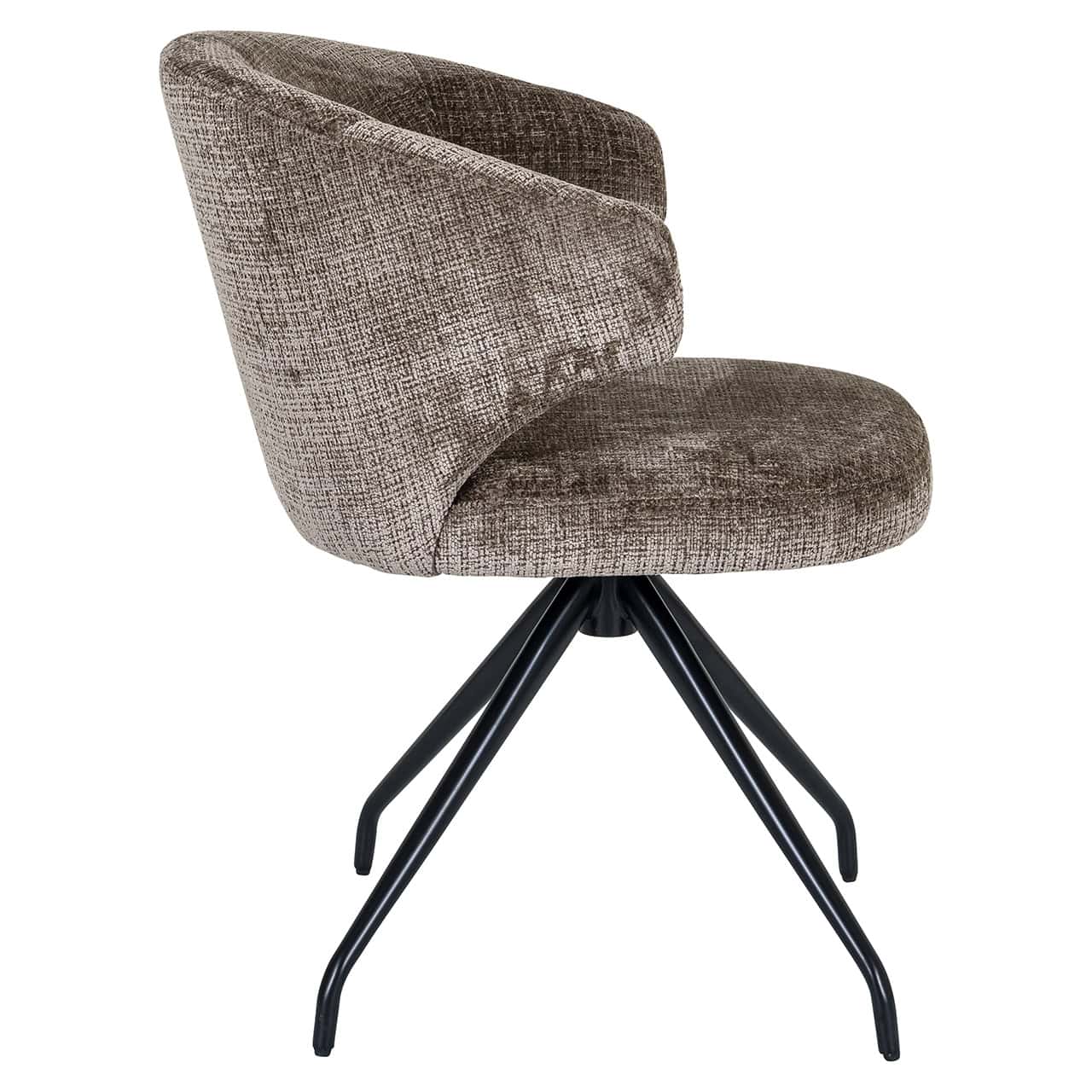 Silla giratoria Milly chenilla piedra (Niagara 104 Stone Chenille)