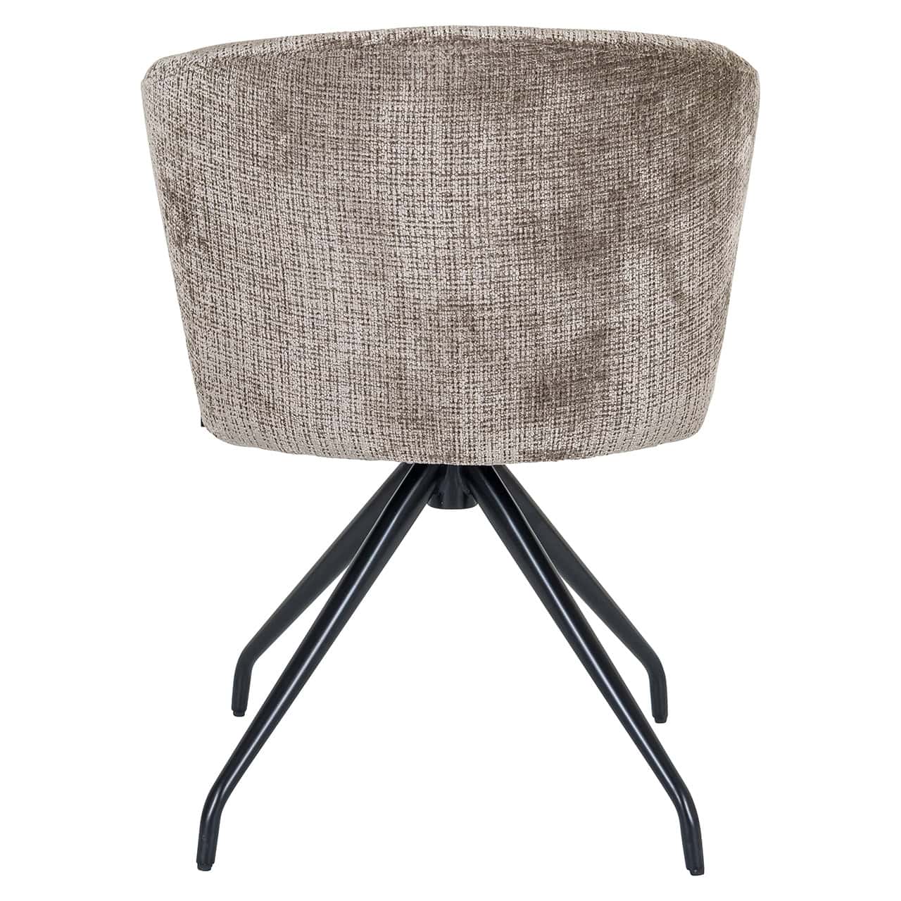 Silla giratoria Milly chenilla piedra (Niagara 104 Stone Chenille)
