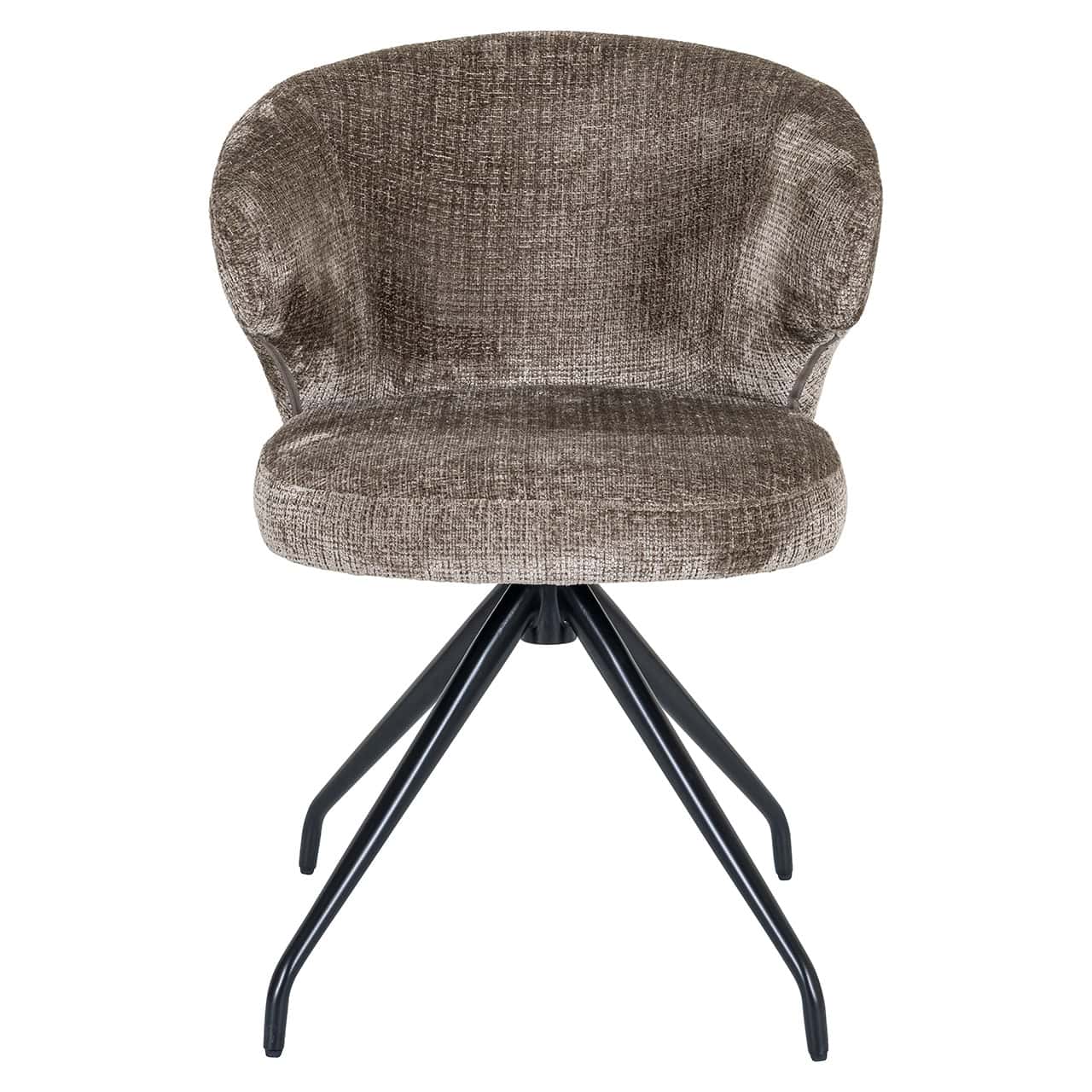 Silla giratoria Milly chenilla piedra (Niagara 104 Stone Chenille)