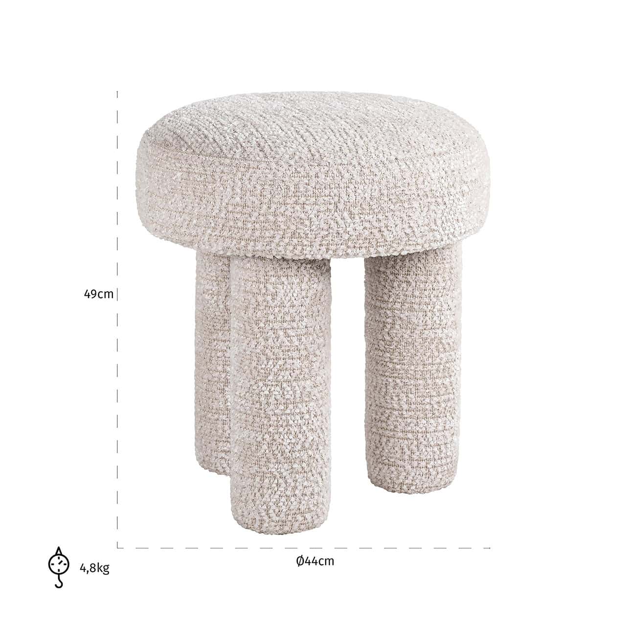 Pouffe Pommery lovely cream (Be Lovely 11 Cream)