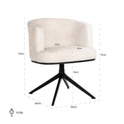 Silla giratoria Cheyenne chenilla beige (Niagara 902 chenilla beige)