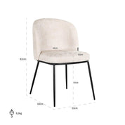 Silla Elvi chenilla beige ignífuga (Niagara 902 chenilla beige)
