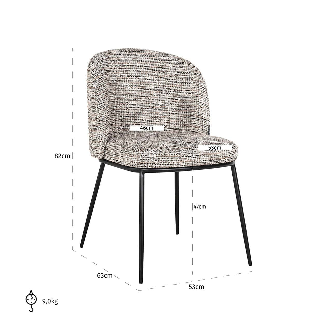 Silla Elvi trendy nature ignífuga (Be Trendy 01 Nature)
