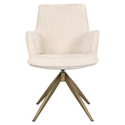 Silla giratoria Dakota beige chenilla (Niagara 902 beige chenilla)
