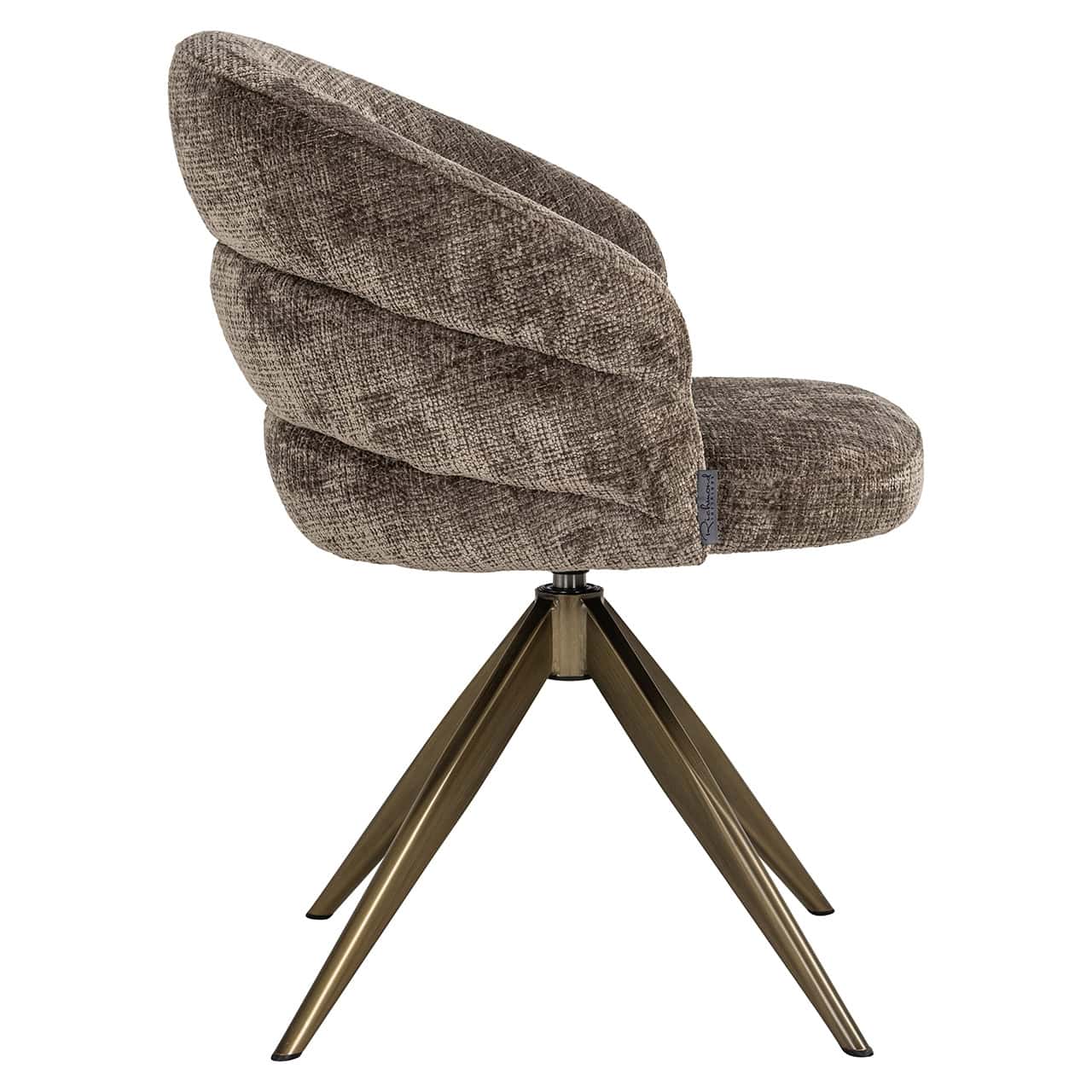 Silla giratoria Zendaya chenilla piedra (Niagara 104 Stone Chenille)