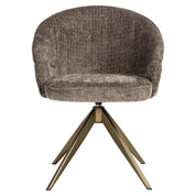 Silla giratoria Zendaya chenilla piedra (Niagara 104 Stone Chenille)