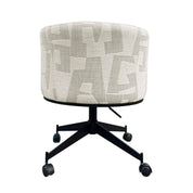 Swivel chair Rochenne with wheels beige graffic (Beige graffic)