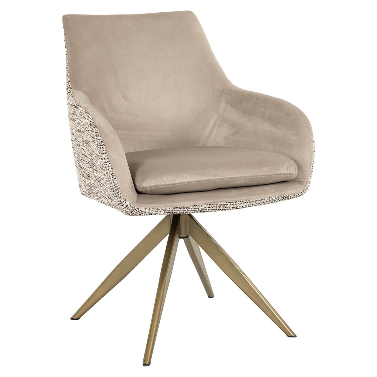 Silla giratoria Lisonne be trendy nature / terciopelo caqui (Be Trendy 01 Nature)