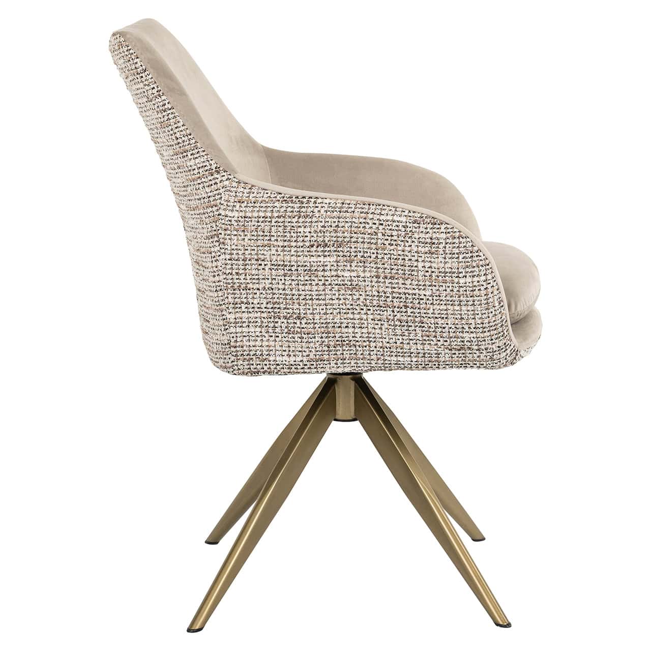 Silla giratoria Lisonne be trendy nature / terciopelo caqui (Be Trendy 01 Nature)