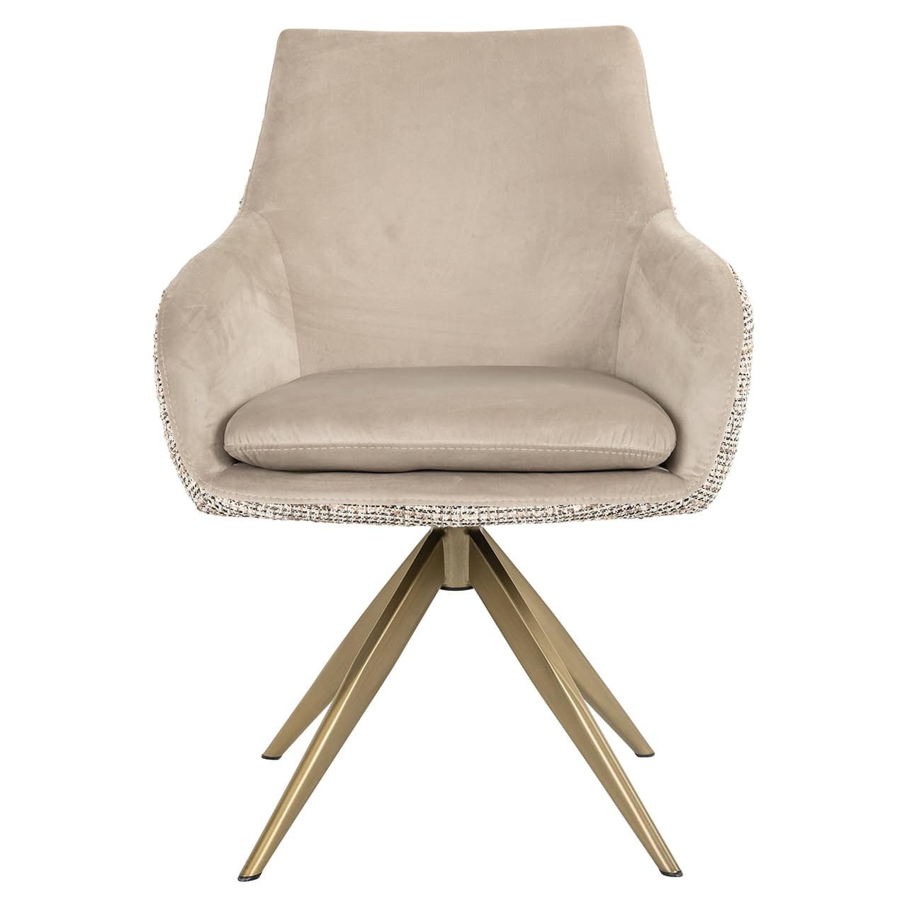 Silla giratoria Lisonne be trendy nature / terciopelo caqui (Be Trendy 01 Nature)